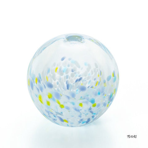 Japan Tsugaru VIDRO Japan's Four Seasons Handmade Glass Single Vase - Snow Light