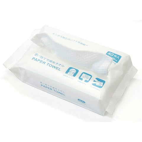 Japan Nikkan Disposable Non-Woven Facial Towels – 40 Sheets