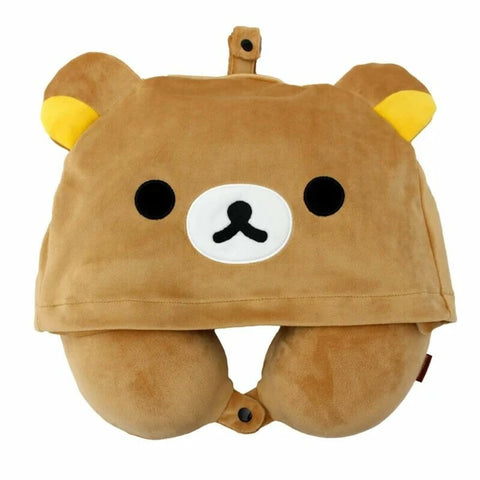 [Siffler] Hooded Neck Pillow Low Rebound Easy Bear