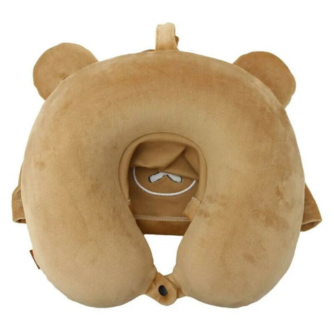 [Siffler] Hooded Neck Pillow Low Rebound Easy Bear