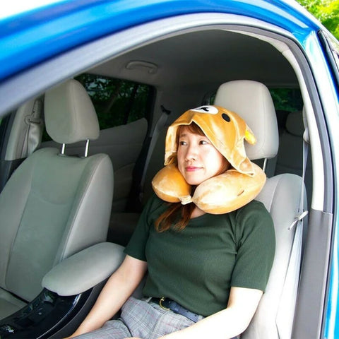 [Siffler] Hooded Neck Pillow Low Rebound Easy Bear