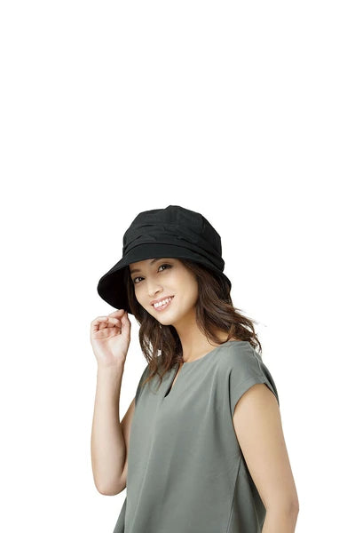 NEEDS Cool Sunscreen Small Face Visor Foldable Black