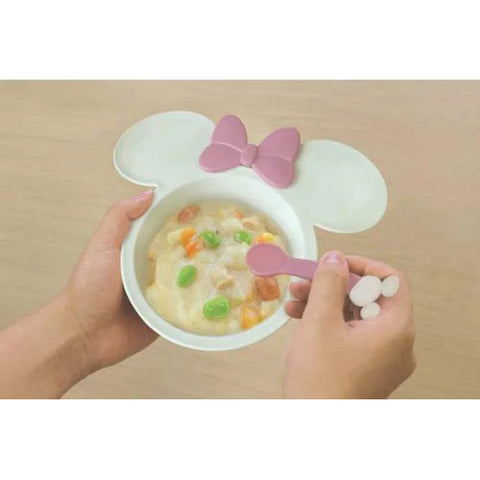 Nishiki Tokyo Disney Baby Minnie Mouse Lunch Plate Set Blue Made in Japan