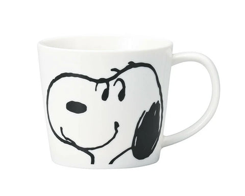 Japan Peanuts Porcelain Mug - Snoopy Face : Smart Smile 280ml