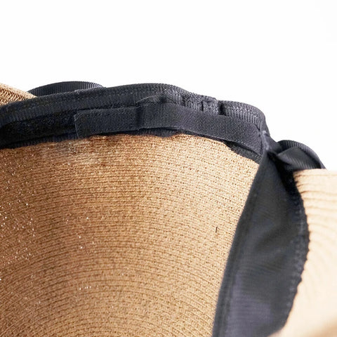 SHESAY Natural Fiber Wide Brim Jockey Sun Hat