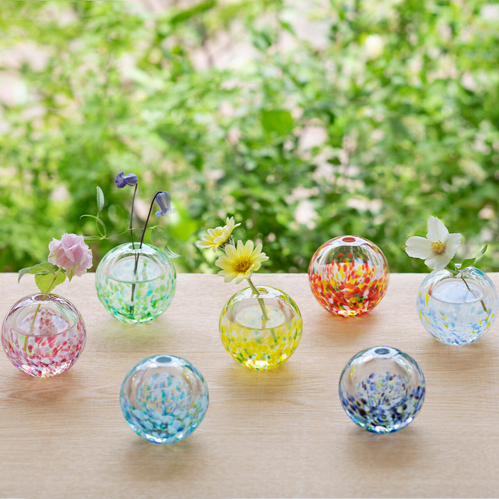 Japan Tsugaru VIDRO Japan's Four Seasons Handmade Glass Single Vase - Dancing Cherry Blossoms