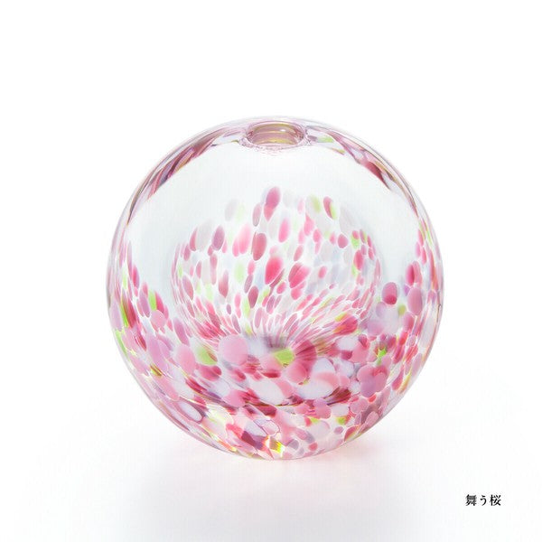 Japan Tsugaru VIDRO Japan's Four Seasons Handmade Glass Single Vase - Dancing Cherry Blossoms