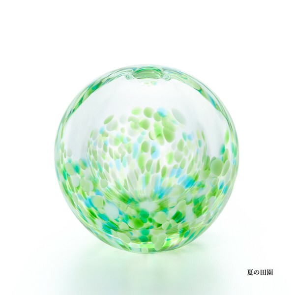 Japan Tsugaru VIDRO Japan's Four Seasons Handmade Glass Single Vase - Summer Countryside