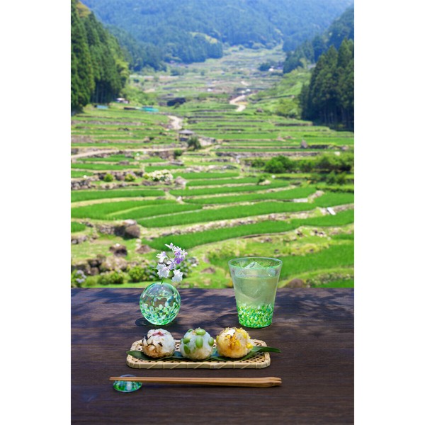 Japan Tsugaru VIDRO Japan's Four Seasons Handmade Glass Single Vase - Summer Countryside