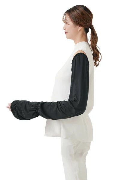 UV & Cool Fluffy Armbands UV Protection Sun Protection Cooling Feeling Black