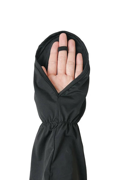 UV & Cool Fluffy Armbands UV Protection Sun Protection Cooling Feeling Black