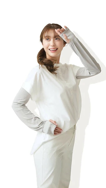 UV & Cool Soft Fit Arm Sleeve, UV Protection, Sun Protection, Cool Feeling, Light Gray