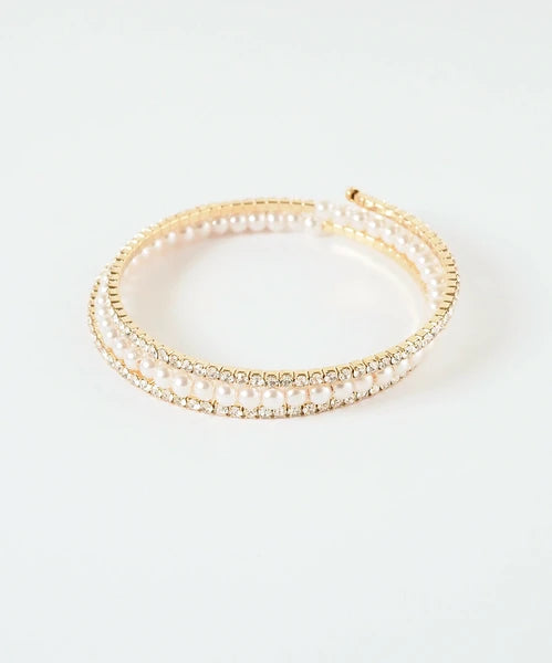 JUNO Pearl and Rhinestone Bracelet