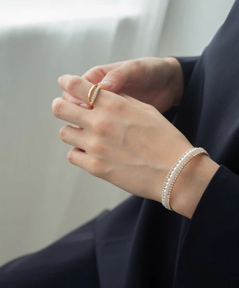 JUNO Pearl and Rhinestone Bracelet