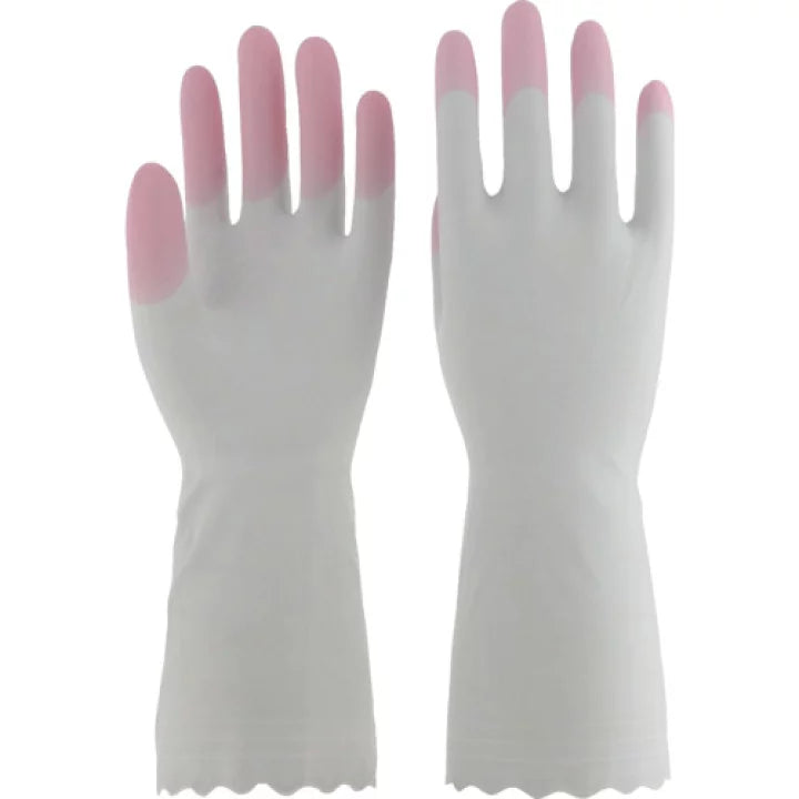 S.T. Family Thin Vinyl Gloves – Finger Reinforced, S Size ，Pink