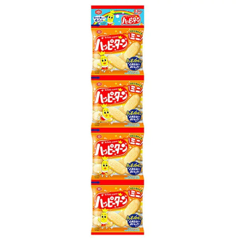 Kamedaseika Rice Crackers Happy Turn Mini Bag 4 Pieces