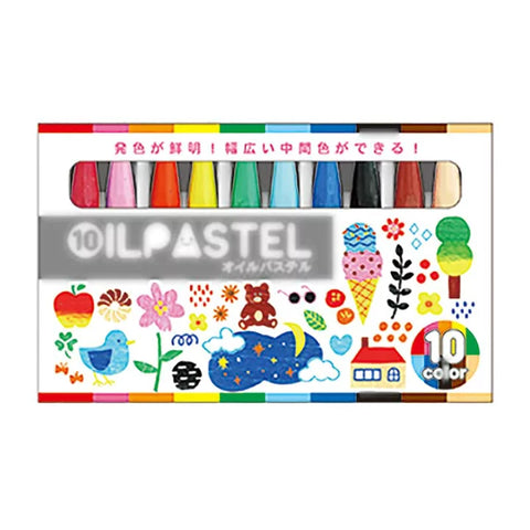 10 Color oil pastels
