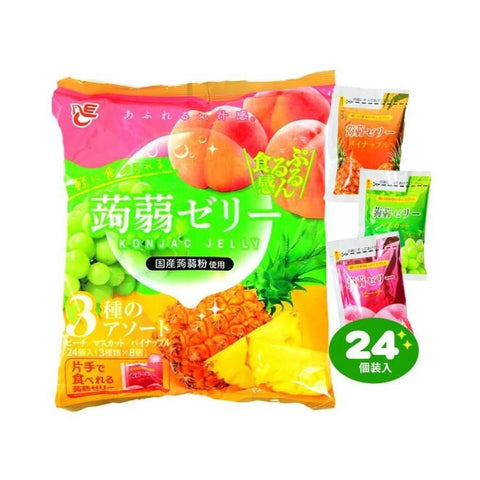 Ace Konjac Jelly Grape Peach Pineapple 24pcs