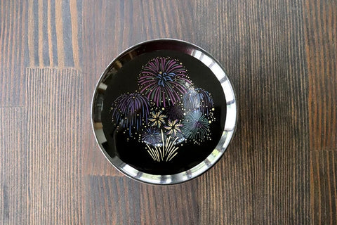 Japanese  Fireworks Color Changing Sake Cups (Pair), Magical Blooming Sake Cups