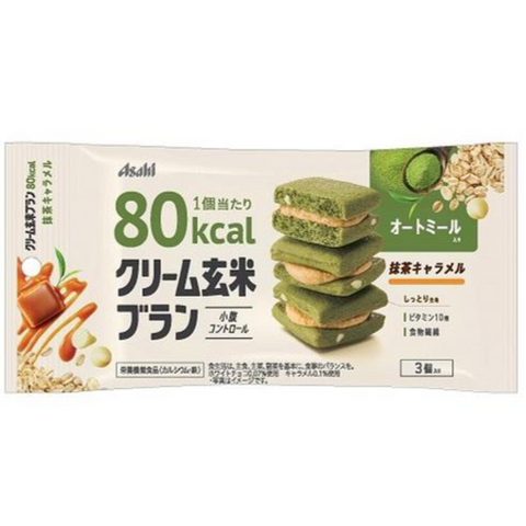 Asahi Cream Brown Rice Bran 80kcal Matcha Caramel 54g [6 pieces]