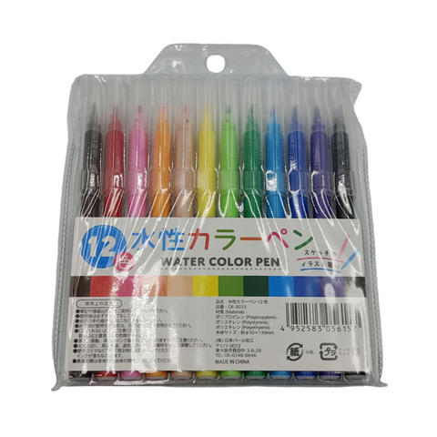 Water color pen with case 12 colors