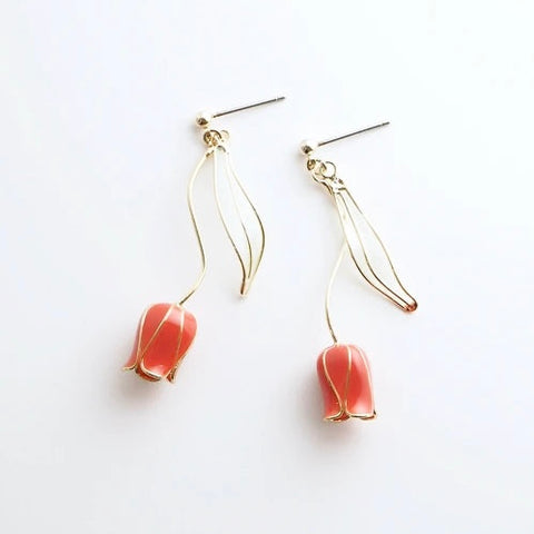 JUNO【Made in Japan】3D tulip earrings