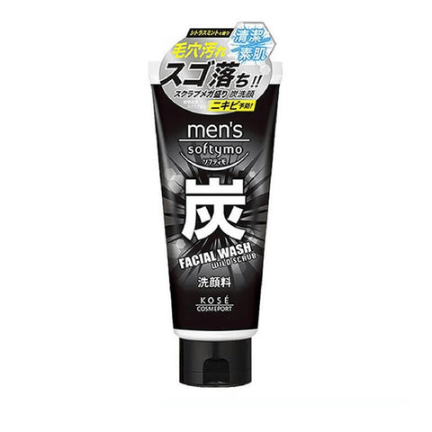 Kose Men's Softymo Facial Wash (Charcoal) 130g