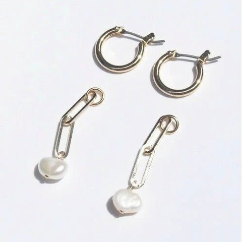 JUNO Freshwater Pearl Hook Earrings