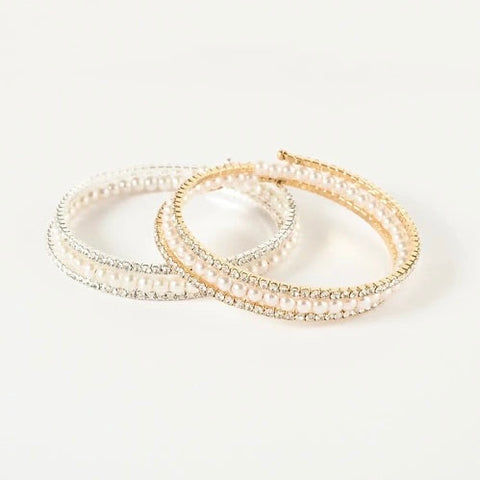 JUNO Pearl and Rhinestone Bracelet