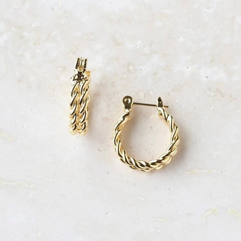 [Made in Japan] Cord K18 earrings