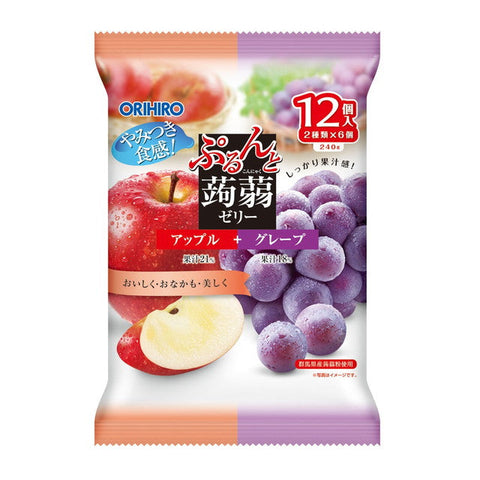 Orihiro Purunto Konjac Jelly Assortment Apple + Grape 20g x 12 pcs