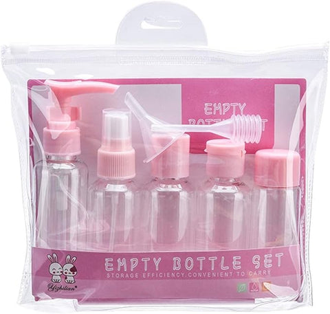 Travel Refillable Bottle Set，pink/blue
