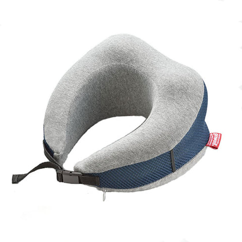 Japan Tradeworks Gowell Premium Memory Foam Neck Pillow – Portable for Travel/Office Nap – Compact Size – Raccoon Gray
