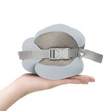 Japan Tradeworks Gowell Premium Memory Foam Neck Pillow – Portable for Travel/Office Nap – Compact Size – Mint Blue