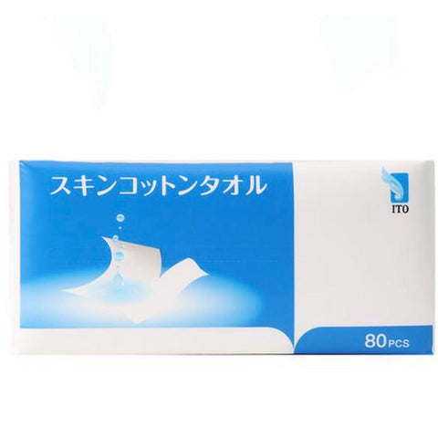 ITO Ultra-Soft Lint-Free Facial Cotton Towels – 80 Sheets, Fluorescent-Free