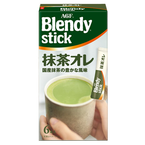 AGF Blendy Matcha-Flavored Au Lait Milk Tea – 10g × 6 Sticksl