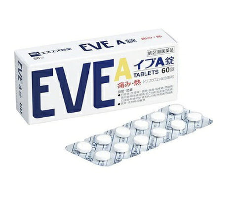 Japanese EVE A Tablets – Pain Relief (White Type), 60 Tablets
