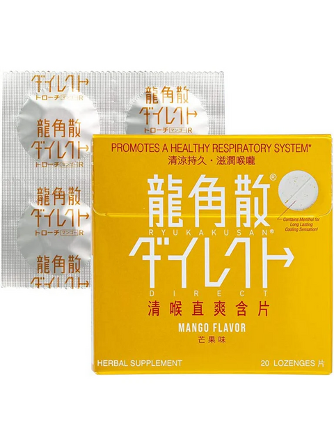 Ryukakusan Throat Relief Lozenges – Mango Flavor