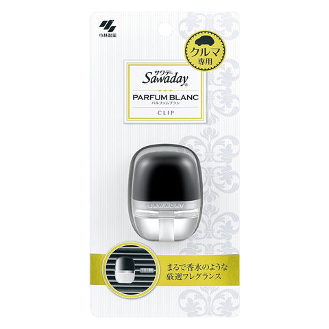 Kobayashi Pharmaceutical Sawaday Natural White Cypress Fragrance Car Air Vent Clip-On 6ml