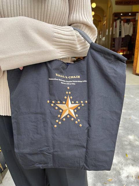 ball&chain shopping bag First Star Size M#01 BLACK-301061