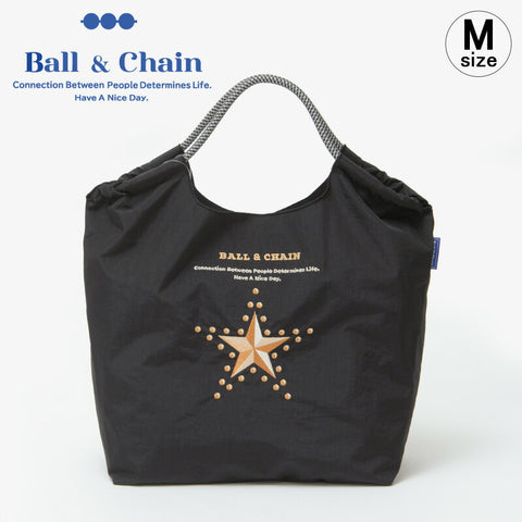 ball&chain shopping bag First Star Size M#01 BLACK-301061