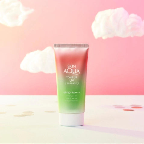 Japan ROHTO SKIN AQUA Transparent Sunscreen 80g Rose-colored bloody correction