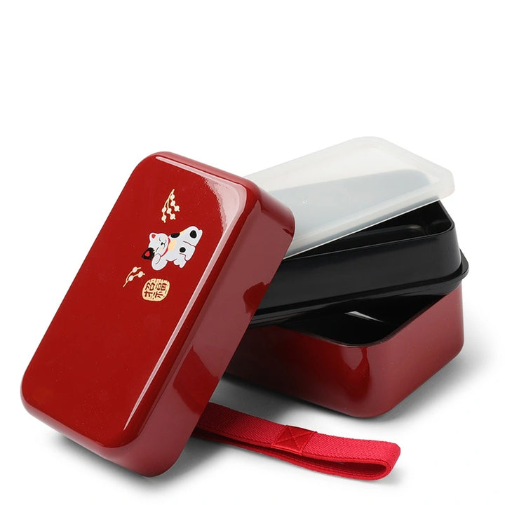 Bento Box Fortune Cat Red