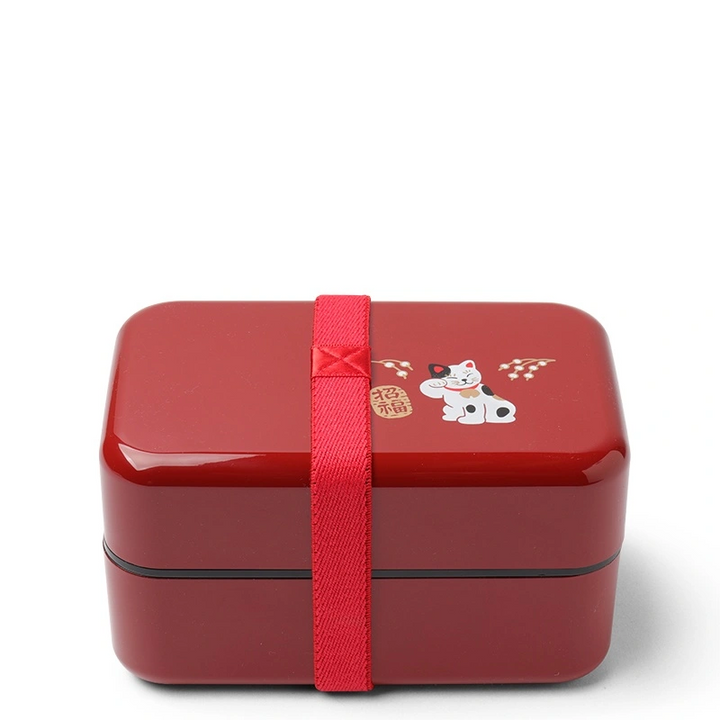 Bento Box Fortune Cat Red