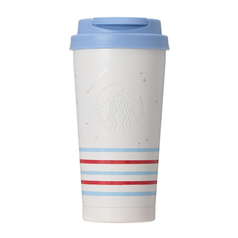 Starbucks Japan Stainless Steel TOGO Logo Thermos Cup Ocean Stripe 473ml