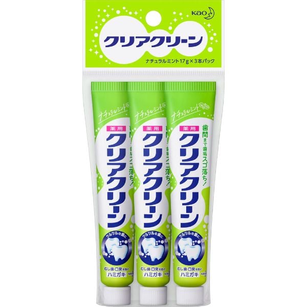 Kao Clear Clean Natural Mint Mini 17g X 3 (Non-Medicinal Products)