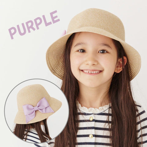 Girls’ Washable & Foldable Sun Hat with Bow – UV Cut 90% Protection, Available in 4 Colors