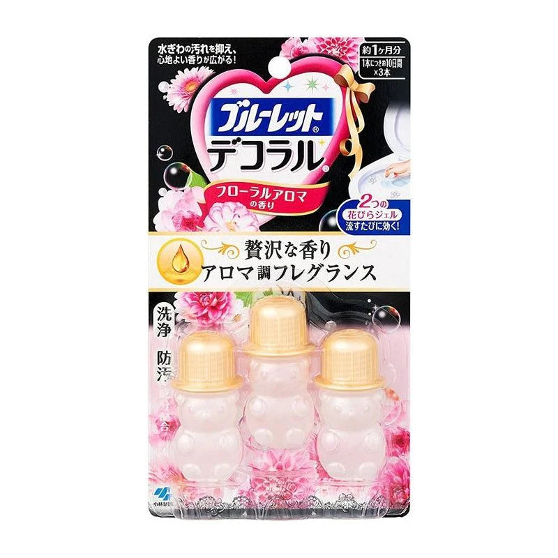 Kobayashi Bluelet Decoral Toilet Cleaning Gel – Floral Arom (3-Pack)