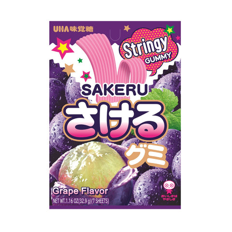 UHA Mikakuto Japanese Sakeru Grape Gummy Candy 7 Pieces 32.9g