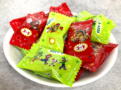 Japanese Food Super Mario Gummy (Fizzy Cola and Melon Soda Flavor)